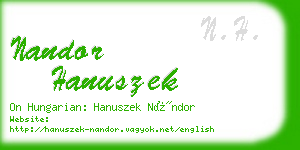 nandor hanuszek business card